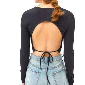 Urban outfitters Ribbed Open-back Tee
